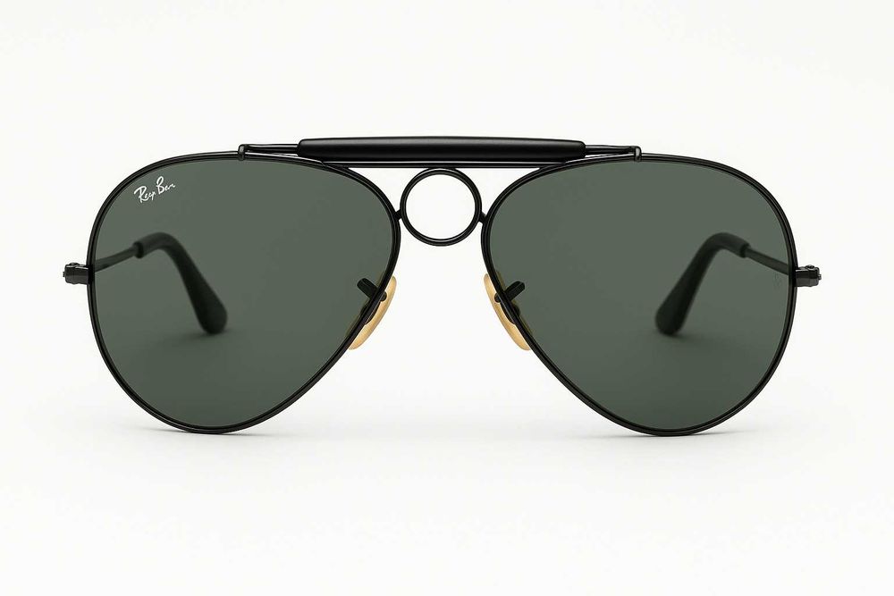 Слънчеви очила 1960s Vintage B&L Ray‑Ban G‑15 Crystal Black Aviator
