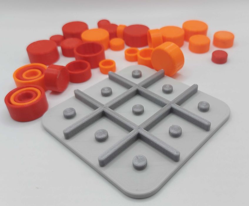 Joc de societate X si 0 3D model 1 - tabla orizontala