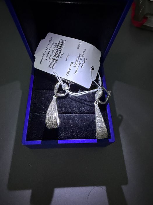 Серьги серебро 925 проба