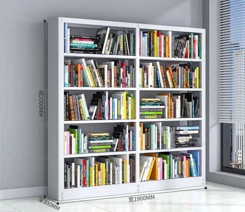 Стальной книжный стеллаж, po‘latdan kutubxona javoni