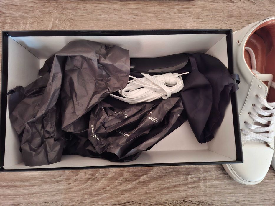 Бели кецове TEODOR 43 - Естествена кожа