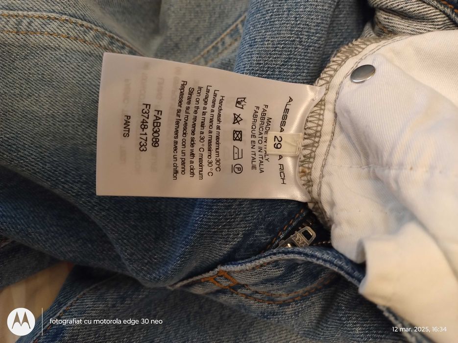 Blugi, 100% bumbac, Alessandra Rich, originali,măsură 29, talie inalta