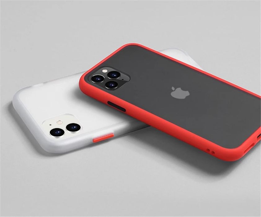 Iphone 11/12/13 PRO MAX Husa 0,5mm Rama Silicon Cu Spate Plastic Mat