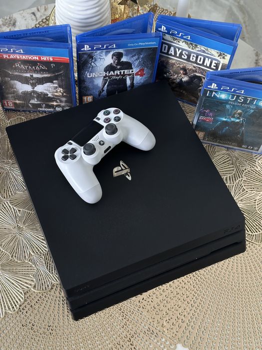 Playstation 4 Pro (PS4 Pro) SSD Samsung 500Gb + 5 Jocuri + joystick!