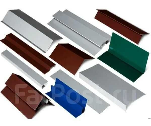 Доборные элементы (коньки, уголки, водоотливы, оконные рамки)