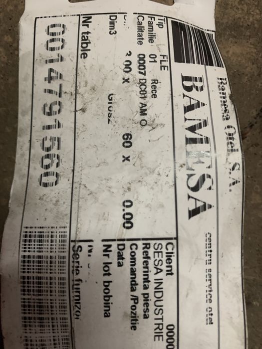Tabla neagra din fier si inox- rola - colac - rulou pentru stanta NOUA