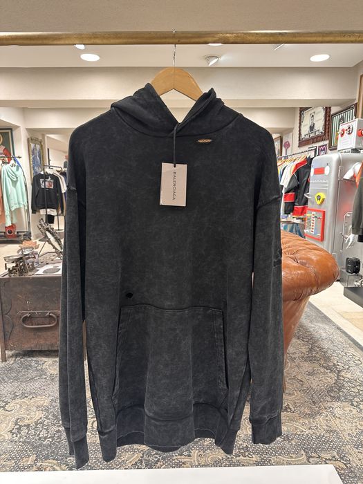 Hoodie Hanorac Balenciaga washed-bumbac 100%
