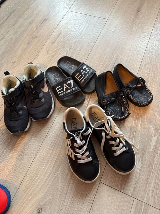 Детски обувки и чехли Armani, Nike и бебешки мокасини