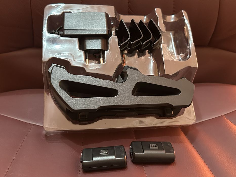 БЕЗЖИЧЕН контролер за XBOX CARBON BLACK и двойна зарядна станция