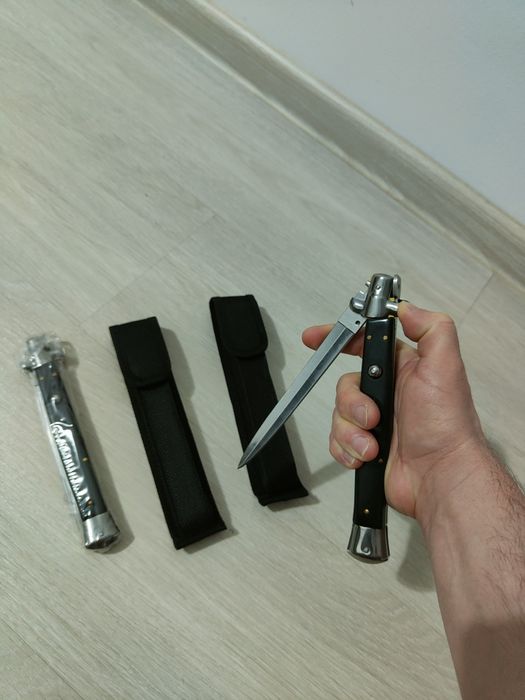 Briceag styleto , Briceag cu buton și blocator / Cuțit Sicilian 34cm