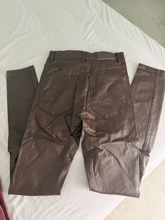 2x pantaloni imitatie de piele