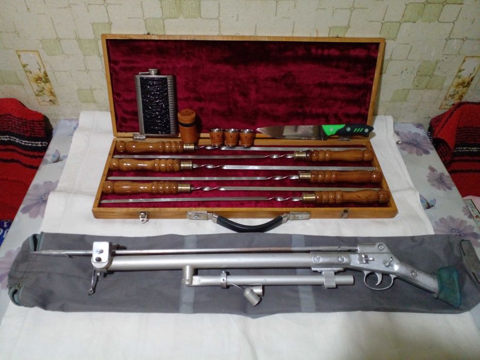 шампуры набор и ружье для подводной охоты