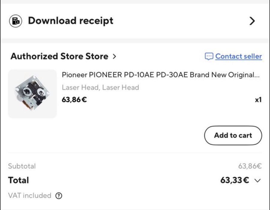 Sistem Optic-Laser-Pioneer PD 10AE sau PD 30AE.