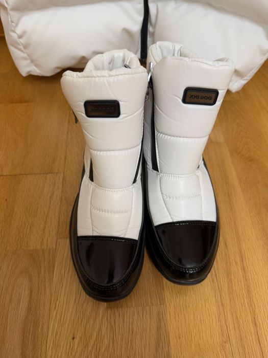 Дутики черно - белые JOG DOG