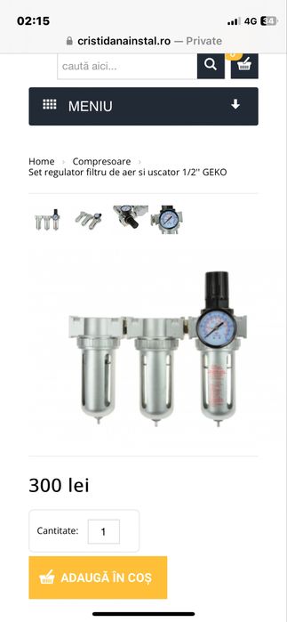 Regulator/uscator filtru de aer si uscator 1/2”