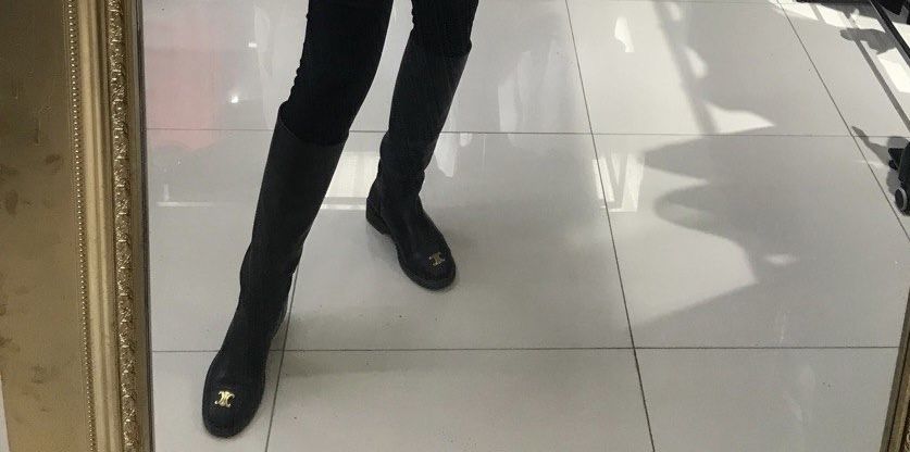 Черные сапоги длинные