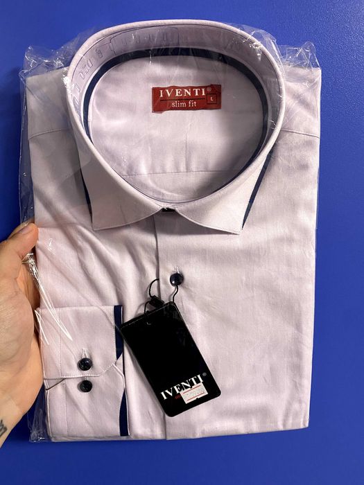 Официална мъжка риза за сватби , балове или кръщене. Slim Fit размер L