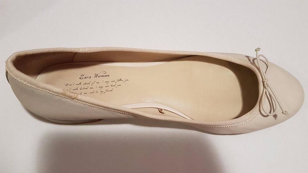 Balerini eleganți, culoarea crem, de la firma Zara Woman