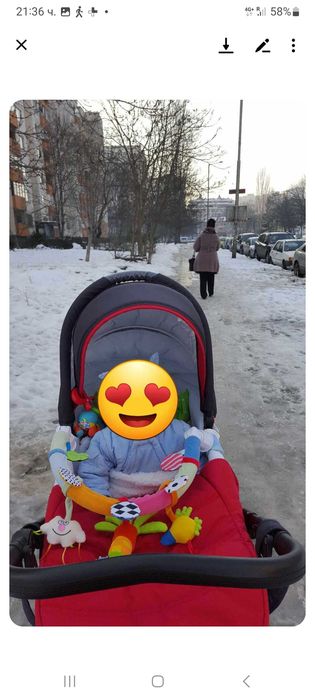 Бебешка количка 3в1 Пълен комплект