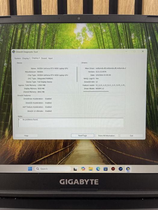 Gigabyte G5MF5 Intel i7-13620H 16Gb ram Nvidia RTX 4050 Garantie#60633