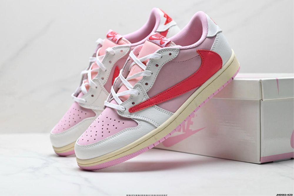 кроссовки Travis Scott xAir Jordan 1 Low OG 'Shy Pink.