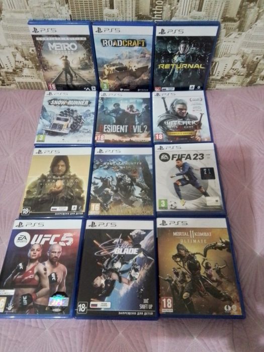 Диски PS5 цена от 7 до 12 тысяч тенге