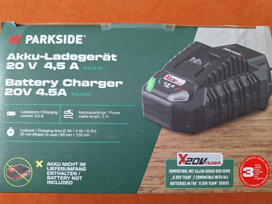 Incarcator de Baterii Parkside 20 V - tip - PLG 20 C3 , 4.5 A