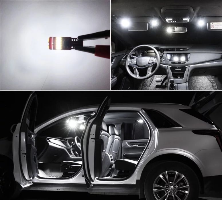 LED крушки СЕТ AUDI A3 8L 8P 8V ауди а3 8л 8п s3 интериор xenon плафон LED крушки комплект Ауди A3 S3 интериор осветление ксенон плафон салон лампи