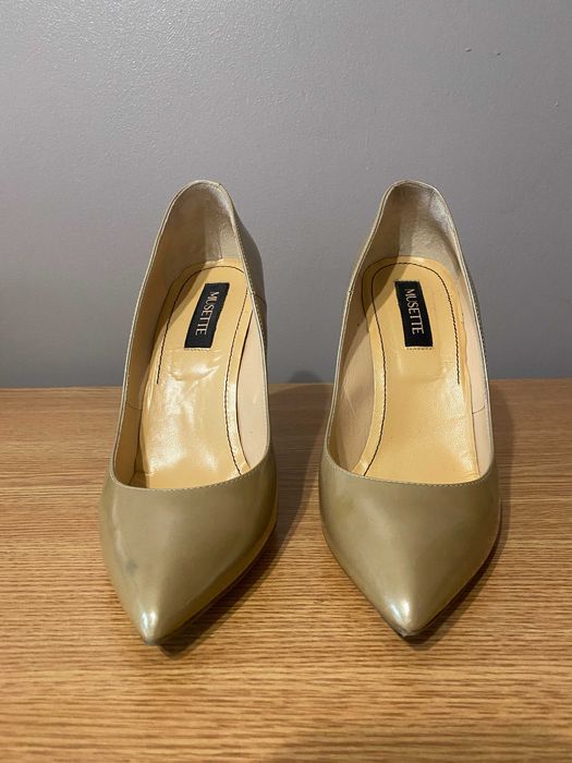 Pantofi Musette stiletto nude, toc 11 cm