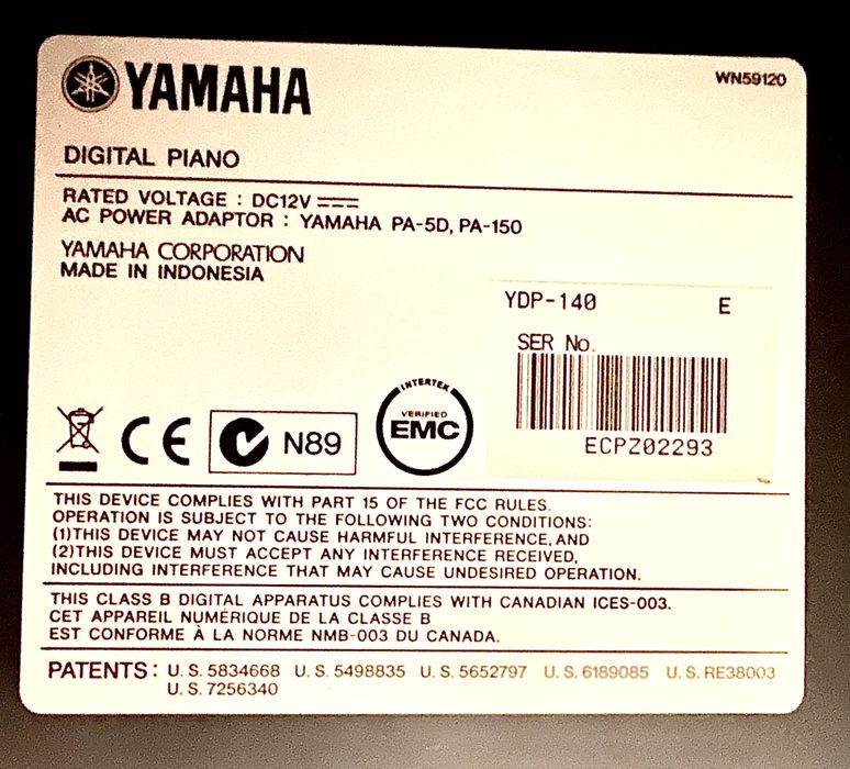 Pian Yamaha YDP-140 Arius – 88 clape GH, 3 pedale, stare excelentă