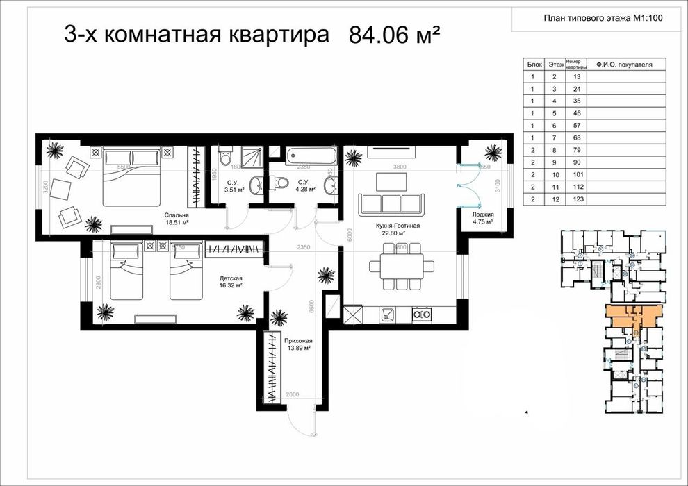 Последние 3 квартиры от сквера всего лишь 2 км Новостройка с кадастром
