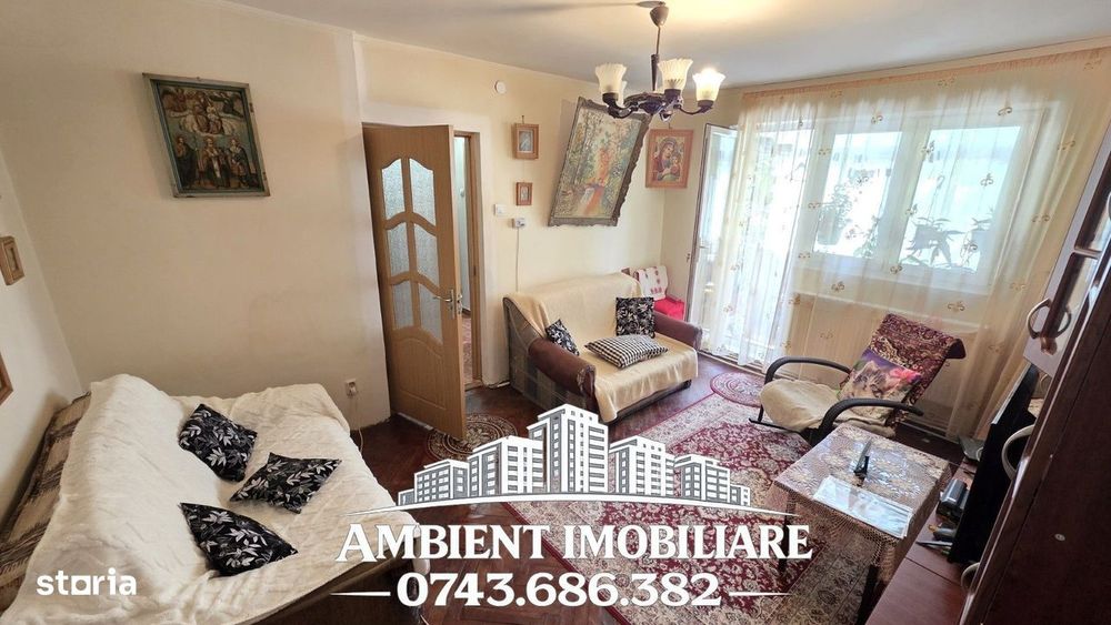 Apartament cu 2 camere, ETAJ 3, mobilat și utilat, VASLUI - zona NORD;