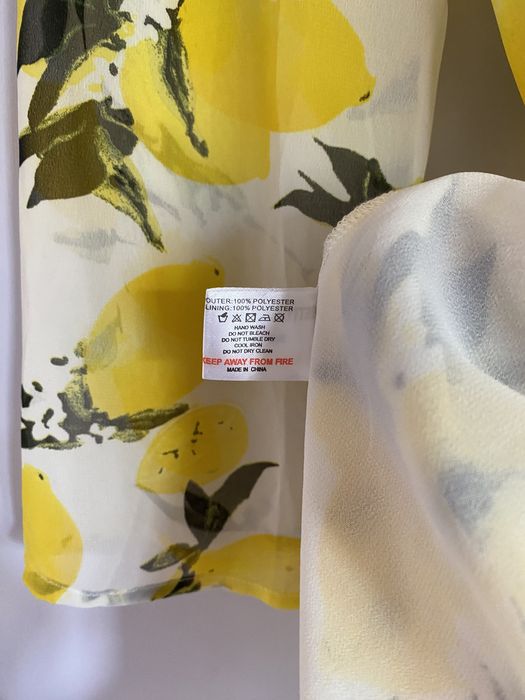 Шифонена туника с лимони L размер