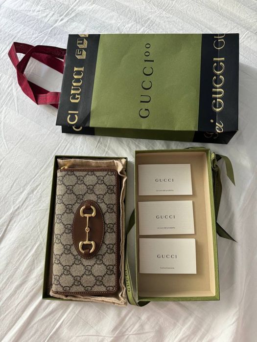 Кошелек Gucci Horsebit в монограмме