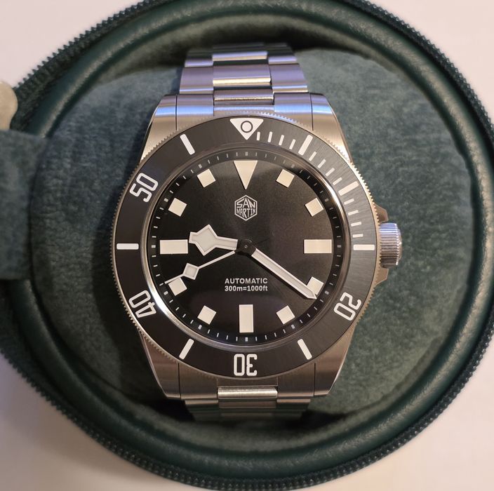 Ceas automatic titan San Martin SN0121T NH38 safir bezel ceramic