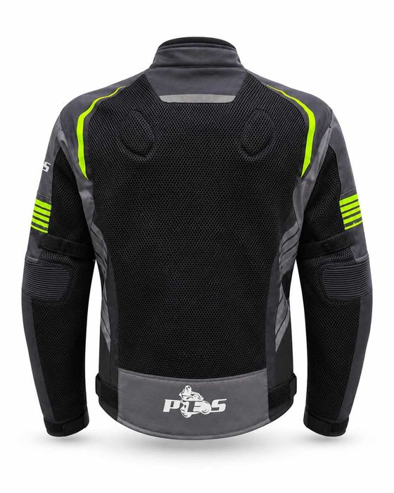 Geacă Moto de Vară PES Grand Air 2.0 cu Protecții CE Level 2 | Certificare AA, Verde