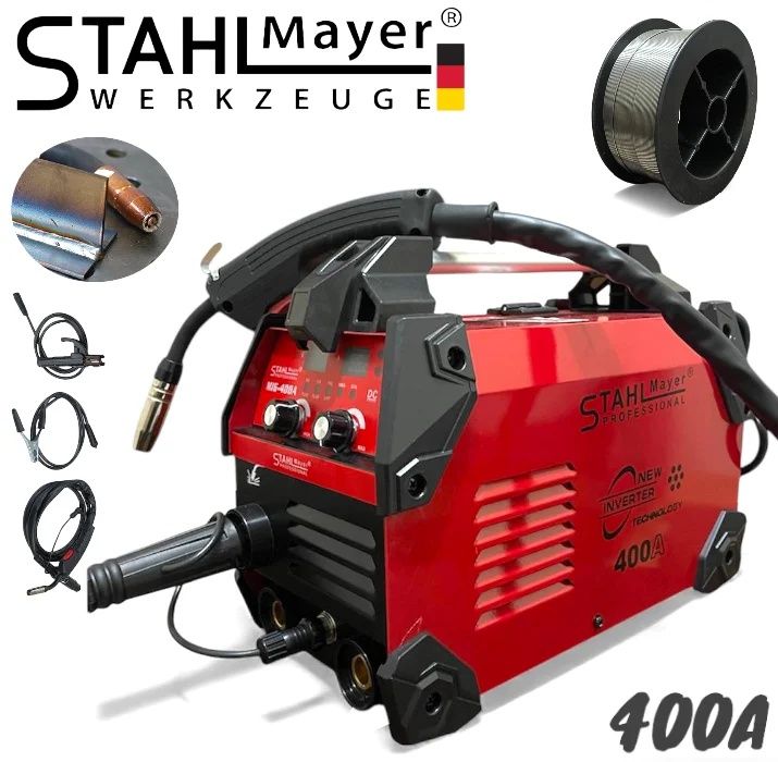 Телоподаващо Инверторен Електрожен 2в1 STAHLMAYER RED + Соларна Маска