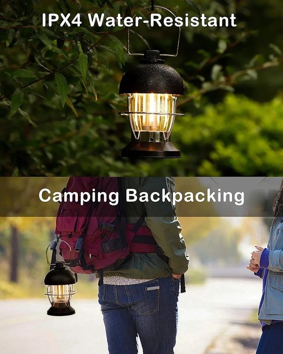 Felinar retro/lampa reincarcabila 5000 mAh pentru drumetii/camping