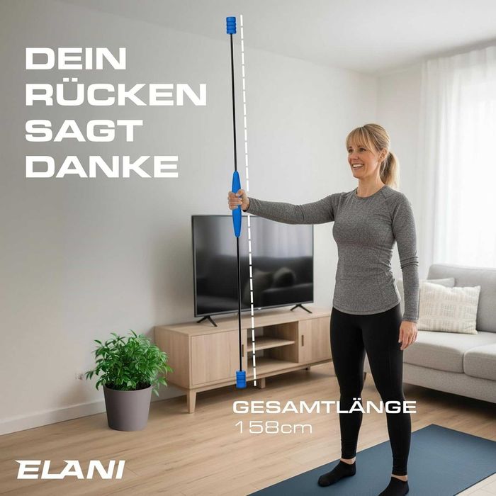 ELANI Swing Rod / Swing Stick fitness, bara vibrationala pentru antrenament si postura