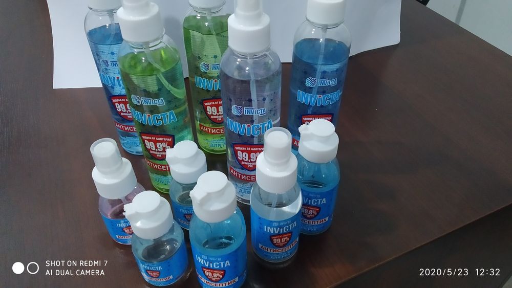 Антисептик на 99% дезинфицирует, жидкий спрей и гель для рук