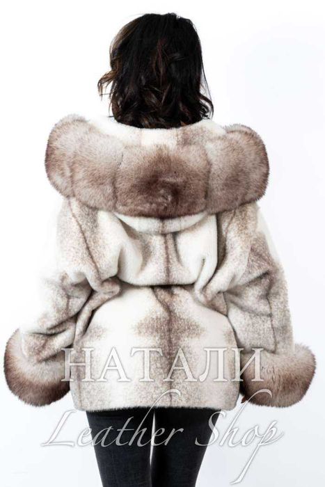 Дамско ексклузивно палто от алпака с косъм Жасмин