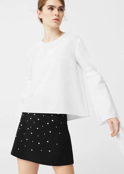 Пола Mango черна с перли, размер М