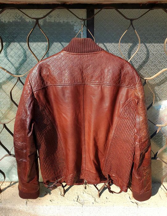 кожено бомбър яке топло размер XL 50 52 Roberto Cavalli