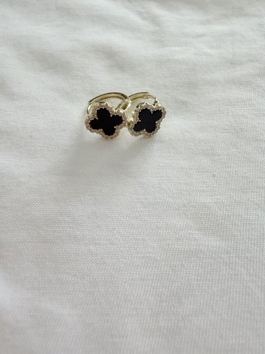 Set Cercei trifoi placati cu aur 18k