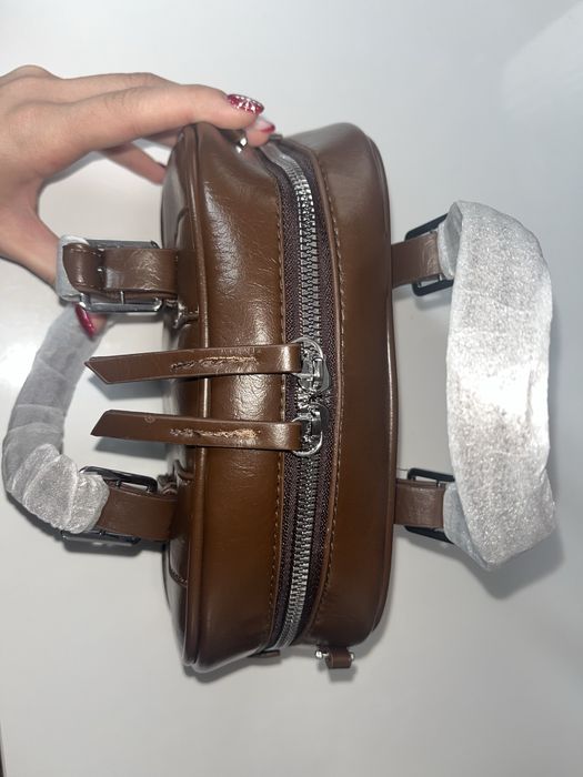 Кафява малка дамска чанта