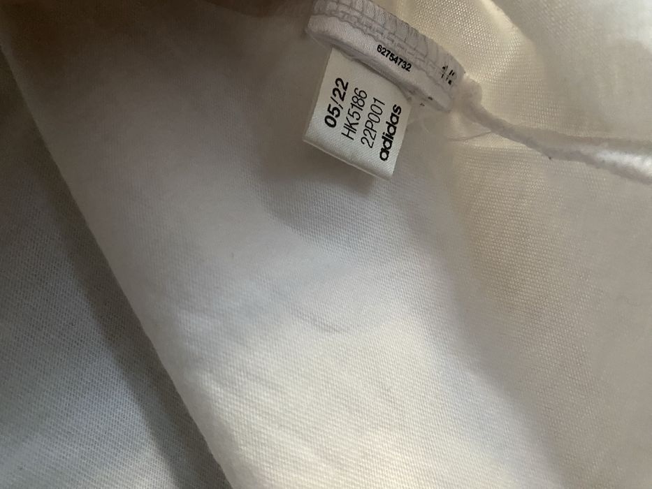 Tricou alb bumbac Adidas