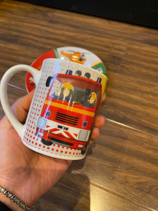 Комплект чиния и чаша Сам пожарникаря,Sam Fireman