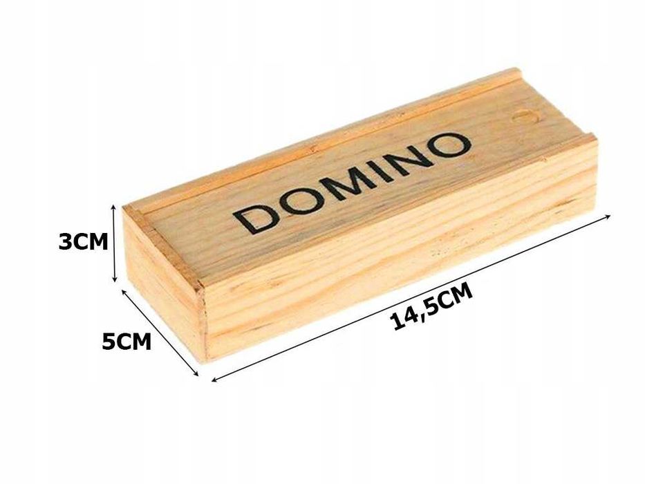 Joc Domino in cutie eleganta din lemn 28 piese 15 x 5 x 3 cm