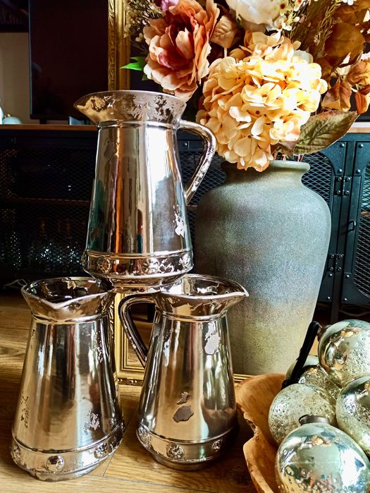 Старинна луксозна кана от френска керамика