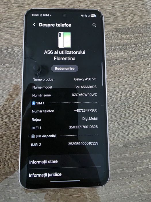 Samsung a56 8gb ram 128gb